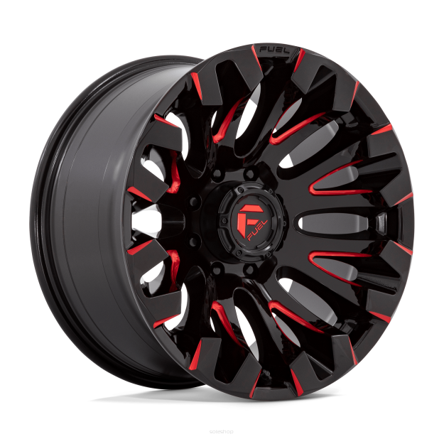 Felga aluminiowa D829 QUAKE Gloss Black Milled Red Tint FUEL