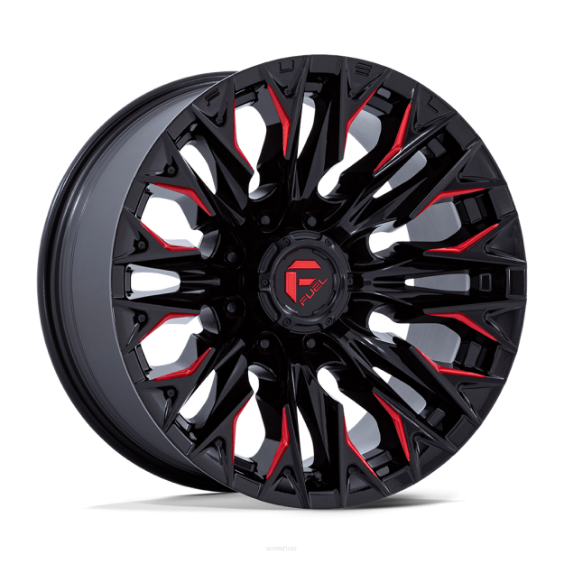 Felga aluminiowa D823 FLAME Gloss Black Milled W/ Candy Red FUEL