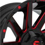 Felga aluminiowa D643 Contra Gloss Black/Red Tinted Clear Fuel - 3