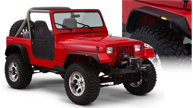 Poszerzenia nadkoli BUSHWACKER Flat Style - Jeep Wrangler YJ