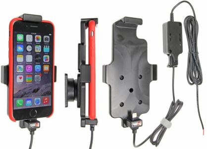 Uchwyt do Apple iPhone 6s w futerale z wbudowaną ładowarką samochodową do instalacji na stałe