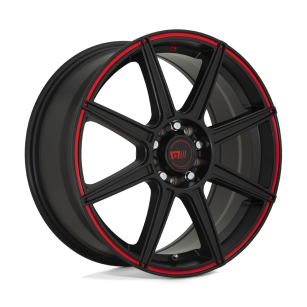 Felga aluminiowa MR142 CS8 Satin Black W/ Red Stripe MOTEGI RACING