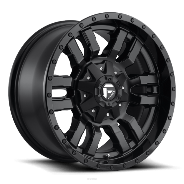 Felga aluminiowa D596 SLEDGE Matte Black Gloss Black Lip FUEL