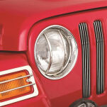 Komplet chromowanych osłon przednich relektorów Euro Smittybilt - Jeep Wrangler TJ 97-06 - 3