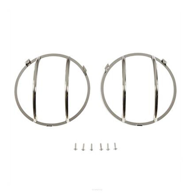 Komplet chromowanych osłon przednich relektorów Euro Smittybilt - Jeep Wrangler TJ 97-06