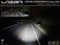 Zestaw dwóch lamp LAZER Linear 6 Elite z systemem montażu w fabrycznym grillu - Toyota Hilux (2021 -) - 6