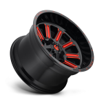 Felga aluminiowa D621 HARDLINE Gloss Black Red Tinted Clear FUEL - 2