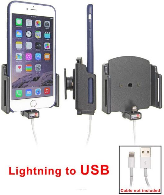 Uchwyt do Apple iPhone 7 Plus w cienkim futerale z możliwością wpięcia kabla lightning USB