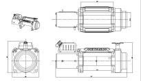 WYCIĄGARKA ELEKTRYCZNA HUSAR WINCH 14000 LBS 12V LINA SYNTETYCZNA - 6