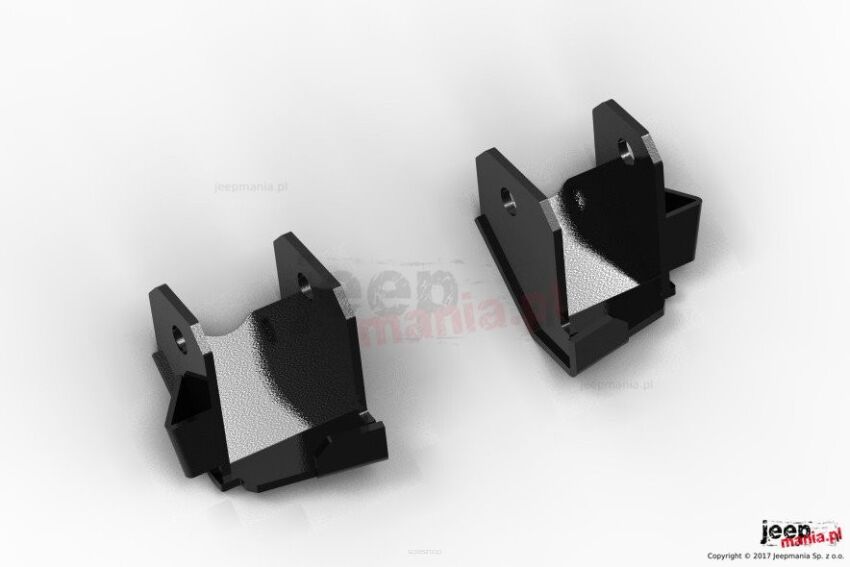 Osłony mocowań dolnych wahaczy tylnich, czarne : Jeep Wrangler JK 2007-2017