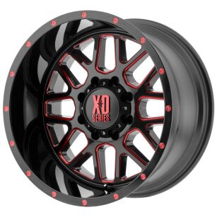 Felga aluminiowa XD820 Grenade Satin Black Milled/Red Clear Coat XD Series