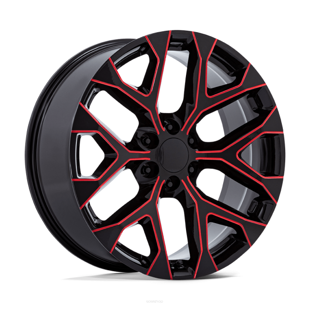 Felga aluminiowa PR177 Gloss Black Red Milled PERFORMANCE REPLICAS