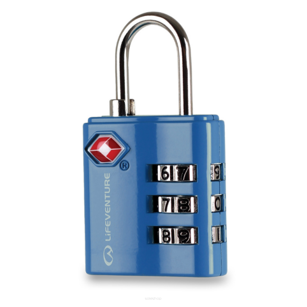 Kłódka szyfrowana do bagażu TSA Combi Lock niebieska Lifeventure