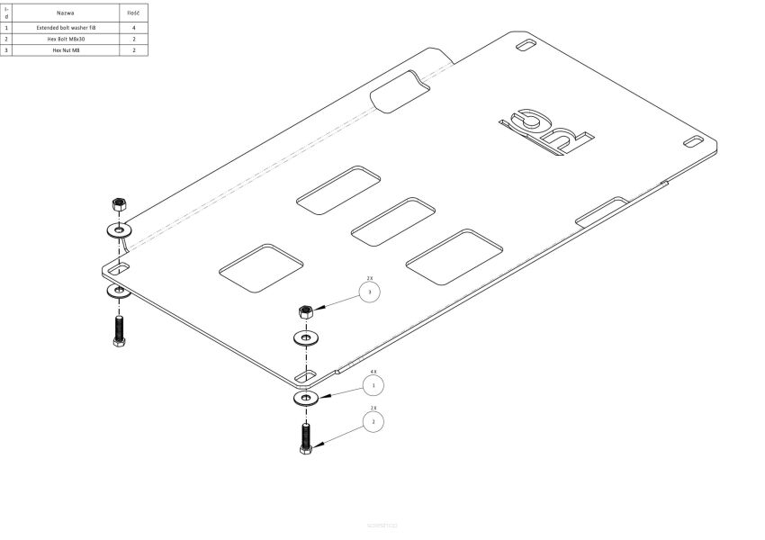 Osłona skrzyni biegów Toyota Tundra 2014-2020 aluminiowa