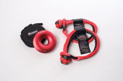 Saber Mini Ezy-Glide 5,000KG WLL Recovery Ring, Bag + Twin 9000KG SaberPro Soft Shackle