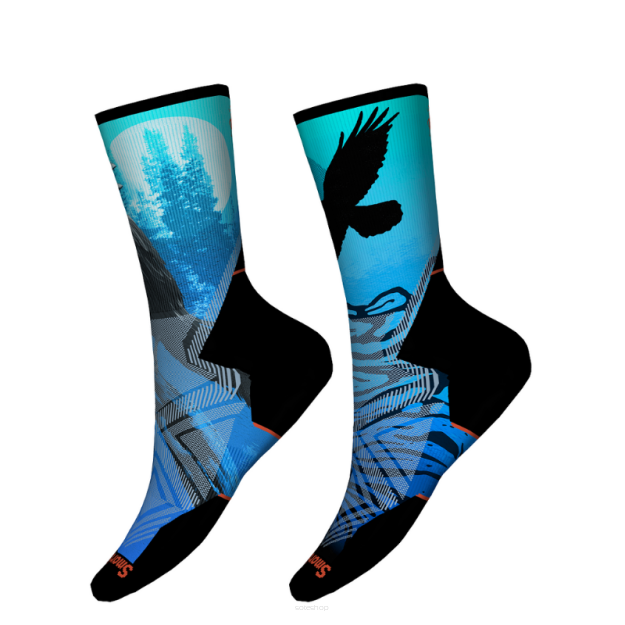 Skarpety biegowe Athlete Edition Run Raven Print Crew 42-45 Smartwool