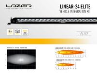 LAZER Linear 24 Elite z systemem montażu w fabrycznym grillu - Ford Ranger Raptor (2019 - 2022) - 4