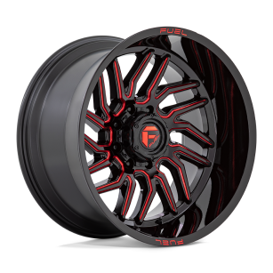 Felga aluminiowa D808 HURRICANE Gloss Black Milled Red Tint FUEL