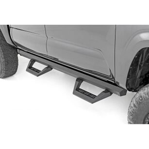 Progi, stopnie boczne regulowane aluminiowe Rough Country SRX2 Double Cab