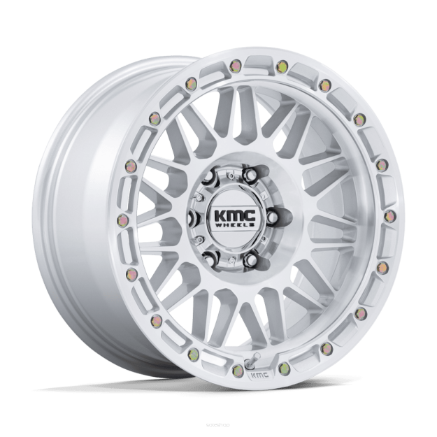 Felga aluminiowa KM555 ATTACK Gloss Silver W/ Machined Face KMC