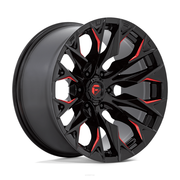Felga aluminiowa D823 FLAME Gloss Black Milled W/ Candy Red FUEL