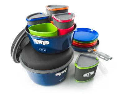 Zestaw naczyń turystycznych z patelnią GSI/ BUGABOO CAMPER 19 elementów