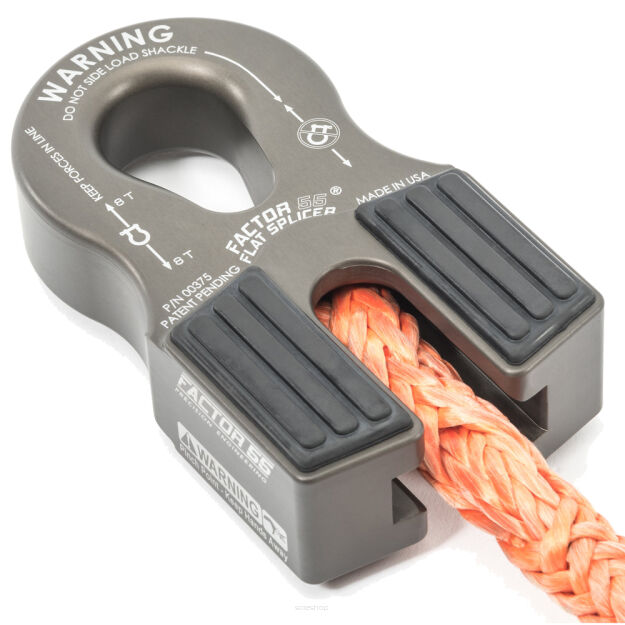 Zaczep / szekla liny wyciągarki FlatLink Splicer Szary Factor 55