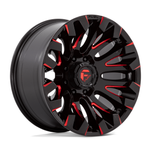Felga aluminiowa D829 QUAKE Gloss Black Milled Red Tint FUEL