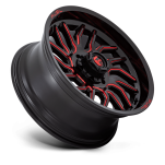 Felga aluminiowa D808 HURRICANE Gloss Black Milled Red Tint FUEL - 2