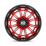 Felga aluminiowa XD865 PHOENIX Candy Red Milled W/ Black Lip XD SERIES - 2
