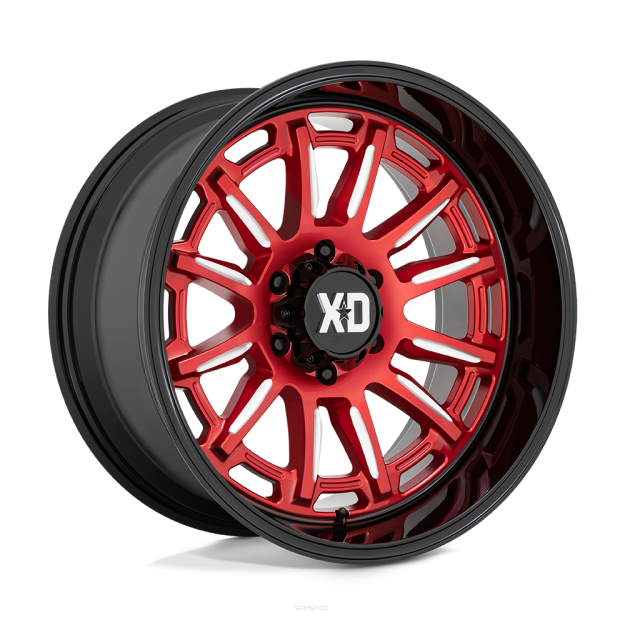 Felga aluminiowa XD865 PHOENIX Candy Red Milled W/ Black Lip XD SERIES