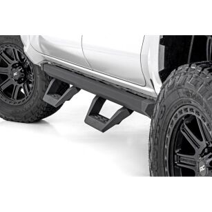Progi, stopnie boczne regulowane aluminiowe Rough Country SRX2 Double Cab