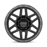Felga aluminiowa KM544 MESA Satin Black W/ Gloss Black Lip KMC - 2