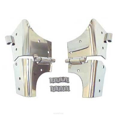 Zawiasy szyby przedniej polerowane SMITTYBILT - Jeep Wrangler TJ