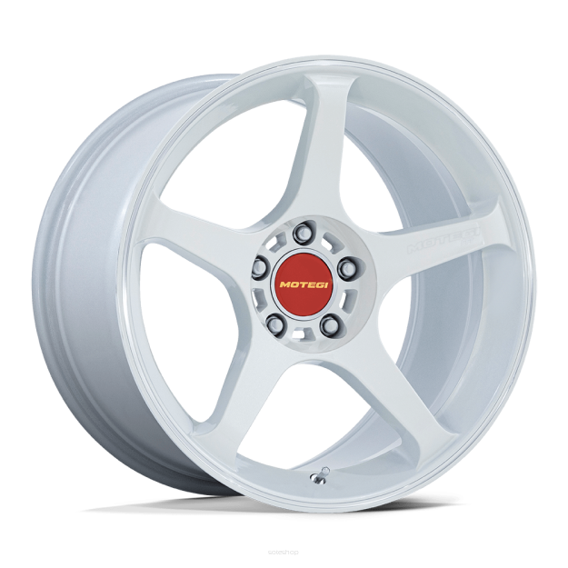 Felga aluminiowa MR159 BATTLE V Matsuri White Pearl W/ Machined Lip Stripe MOTEGI RACING