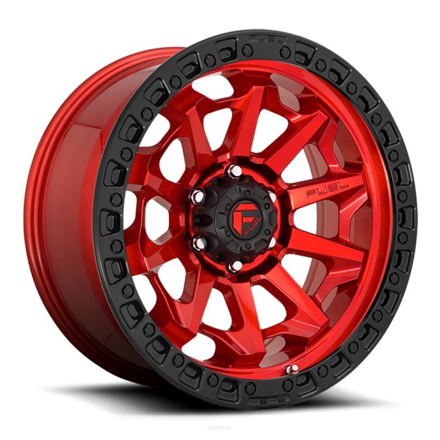 Felga aluminiowa D695 Covert Candy RED Black Bead Ring Fuel