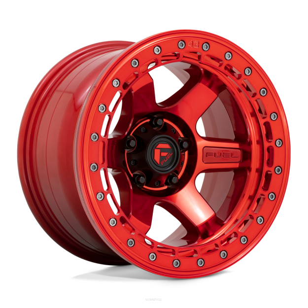 Felga aluminiowa D123 BLOCK BEADLOCK Candy Red W/ Candy Red Ring FUEL