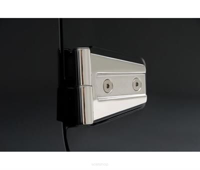 Komplet zawiasów drzwi SMITTYBILT stal nierdzewna - Jeep Wrangler JK