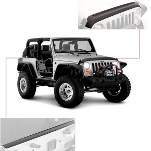Listwa osłonowa maski i listwa osłonowa klapy bagażnika Trail Armor Bushwacker - Jeep Wrangler JK 07-18