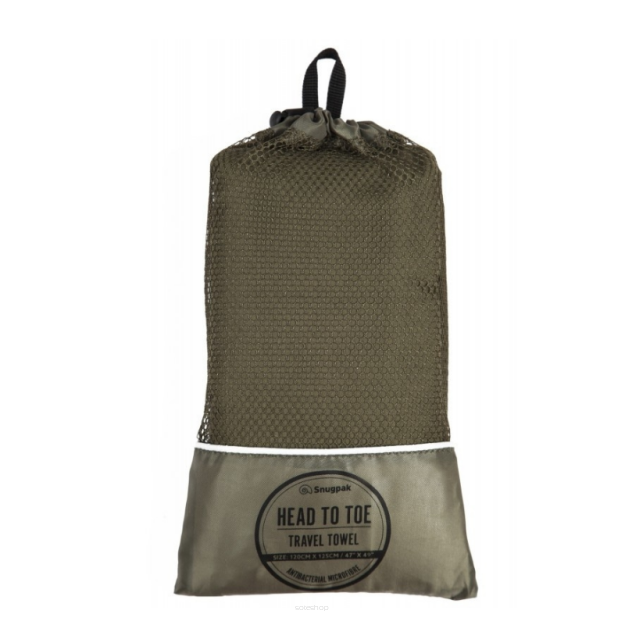 Ręcznik szybkoschnący antybakteryjny Head To Toe 120x125 zielony Snugpak
