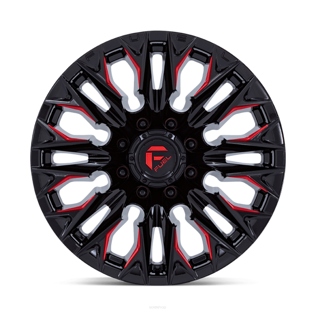 Felga aluminiowa D823 FLAME Gloss Black Milled W/ Candy Red FUEL