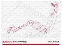 Snorkel, wlot powietrza Bravo MERCEDES G CLASS W460 / 461 / 463 (1979 - 2018) LEWY - 3
