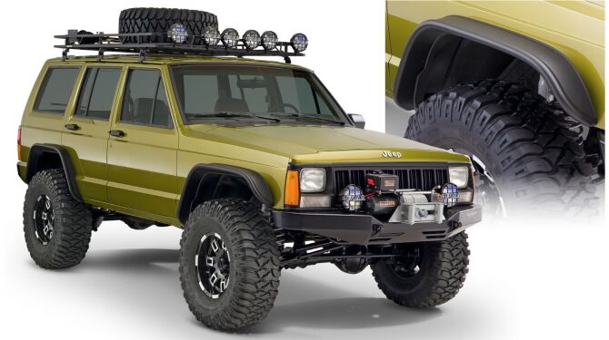Poszerzenia nadkoli BUSHWACKER Flat Style - Jeep Cherokee XJ