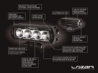 Zestaw dwóch lamp LAZER ST4 EVO z systemem montażu w fabrycznym grillu - Mercedes-Benz Vito (2020 -) - 8