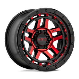 Felga aluminiowa KM540 RECON Gloss Black Machined W/ Red Tint KMC