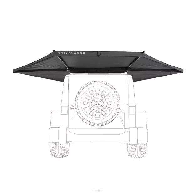 Markiza zadaszenie VICKYWOOD 180° Tył Szara