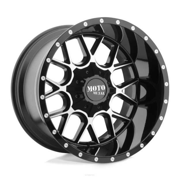 Felga aluminiowa MO986 SIEGE Gloss Black Machined MOTO METAL