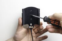 Uchwyt do Apple iPhone Xs z wbudowanym kablem USB oraz ładowarką samochodową - 4