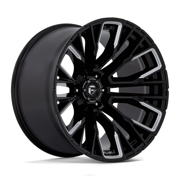 Felga aluminiowa D849 REBAR Gloss Black Milled FUEL