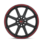 Felga aluminiowa MR142 CS8 Satin Black W/ Red Stripe MOTEGI RACING - 2